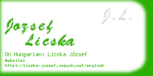 jozsef licska business card